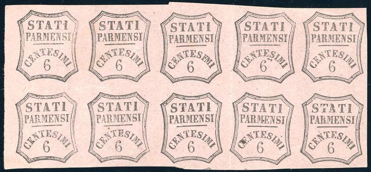 1857 - 6 cent. rosa chiaro, non ... 