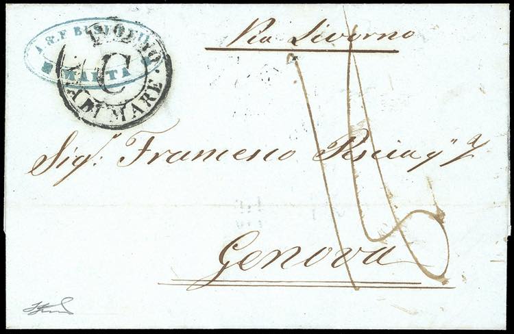 SARDEGNA-MALTA 1847 - Lettera ... 