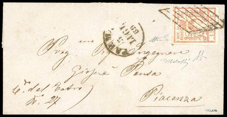 1859 - 15 cent. vermiglio, ... 