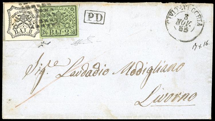 1853 - 2 baj verde oliva, 8 baj ... 