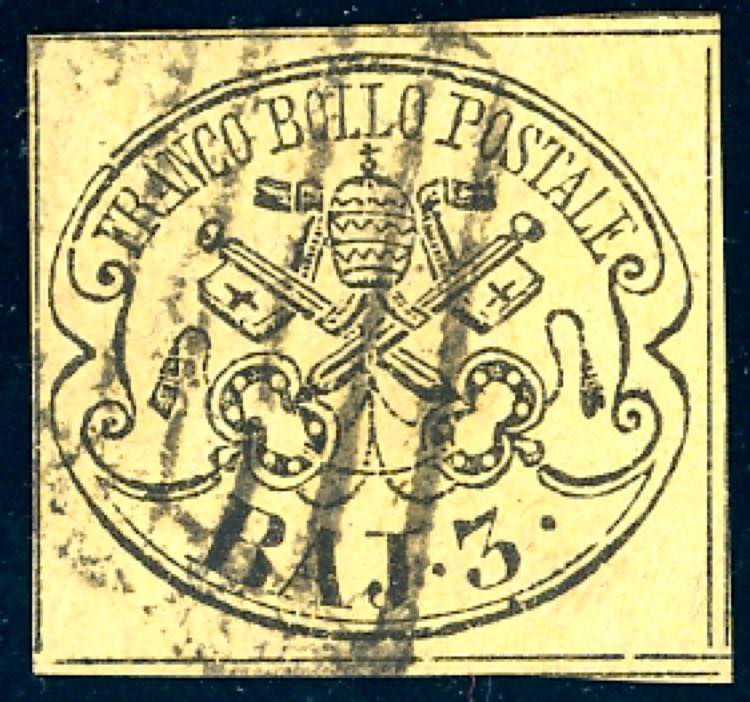 1858 - 3 baj giallo paglia (4d), ... 