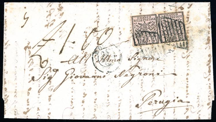 1864 - 5 baj rosa chiaro (6), ... 