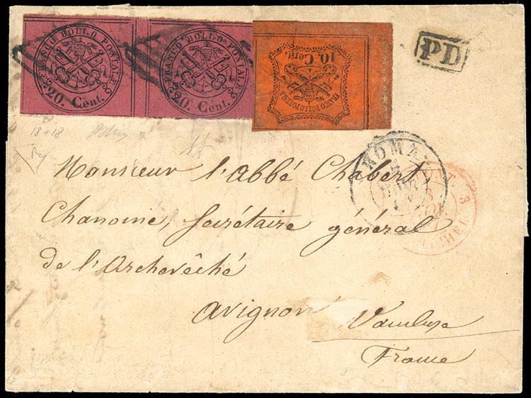 1867 - 20 cent. rosso bruno, ... 