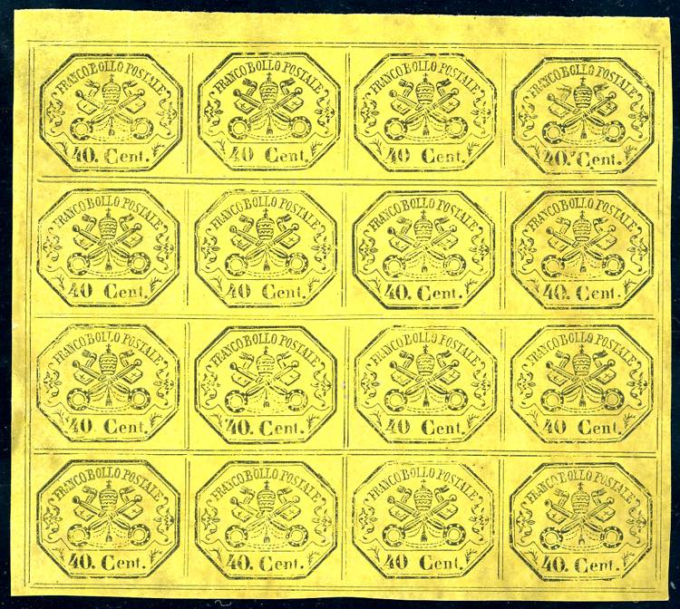 1861 - 40 cent. giallo (19), ... 
