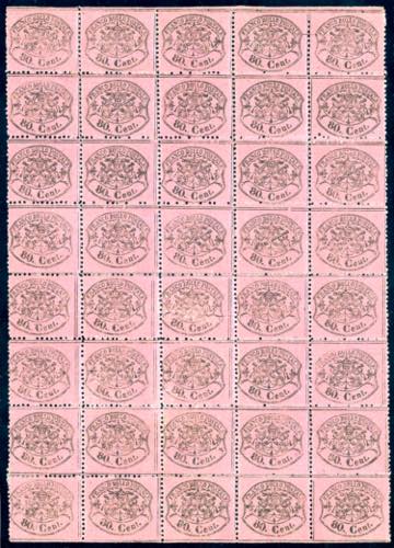 1868 - 80 cent. rosa chiaro (30), ... 
