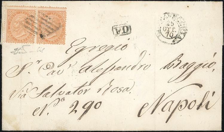 1870 - 10 cent. De La Rue (T17), ... 