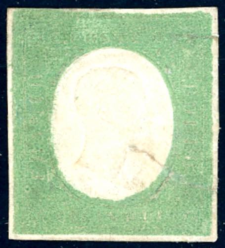 1854 - 5 cent. verde giallo (7), ... 