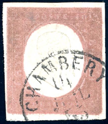 1854 - 40 cent. rosso mattone (9), ... 