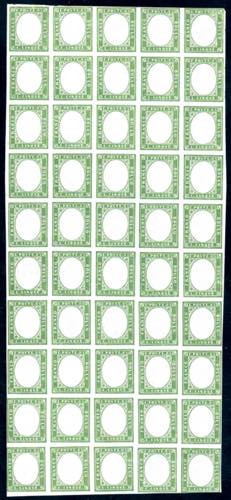 1863 - 5 cent. verde cupo (13E), ... 