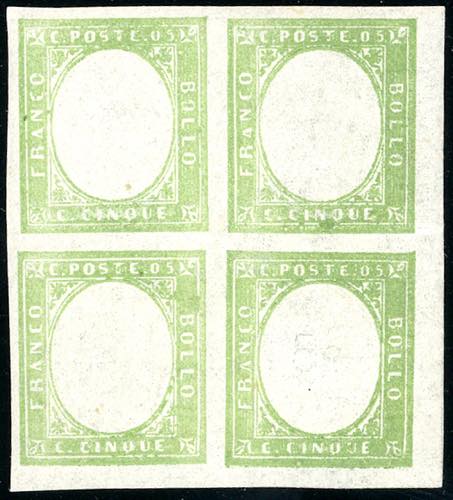 1863 - 5 cent. verde chiaro ... 