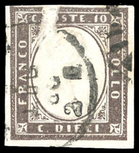 1860 - 10 cent. bruno nerastro, ... 