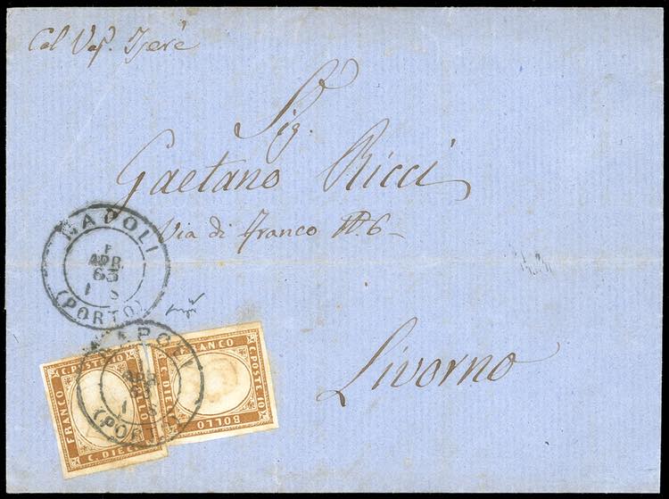 1863 - 10 cent. bistro (14E), due ... 