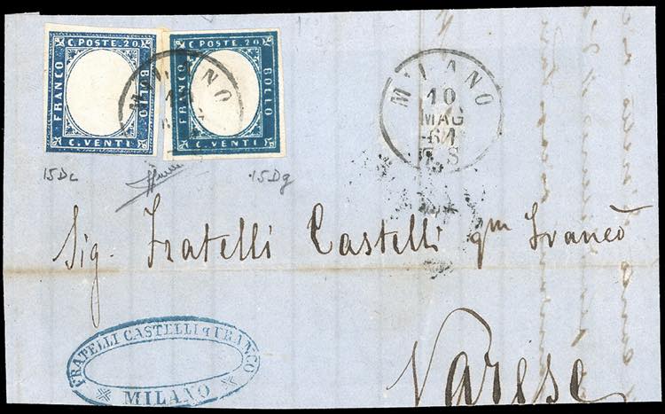 1862 - 20 cent. cobalto verdastro, ... 