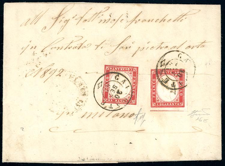 1863 - 40 cent. rosa carminio ... 