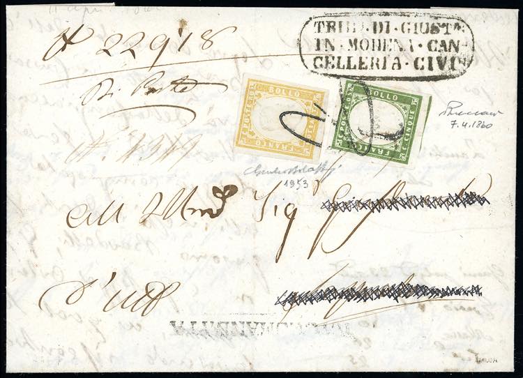 1860 - 80 cent. giallo ocra ... 