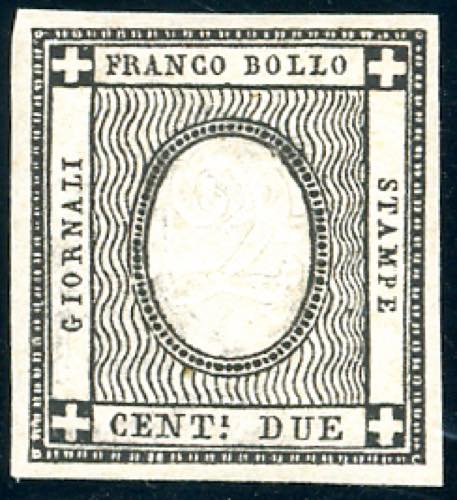 1861 - 2 cent. nero intenso (20e), ... 