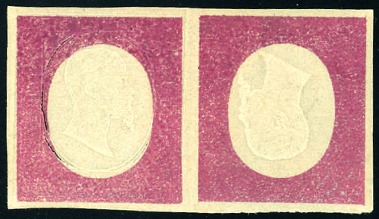 1854 - 5 cent. rosso mattone, ... 