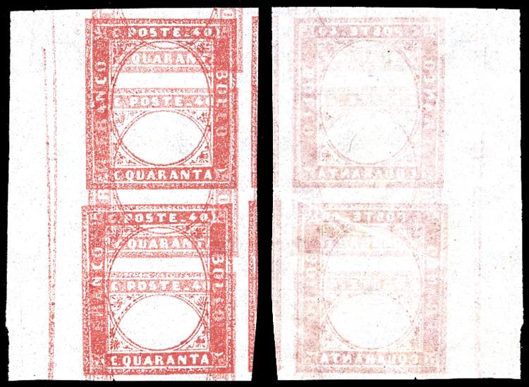 1863 - 40 cent. rosa vermiglio ... 