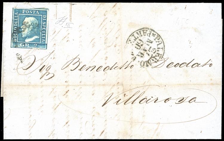 1860 - 2 grana azzurro chiaro, III ... 