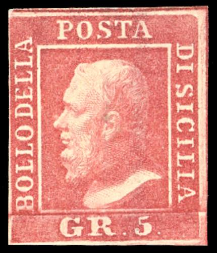 1859 - 5 grana rosa vermiglio, I ... 