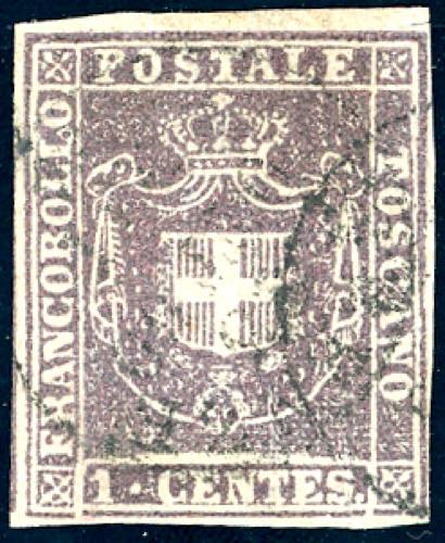 1860 - 1 cent. violetto scuro ... 