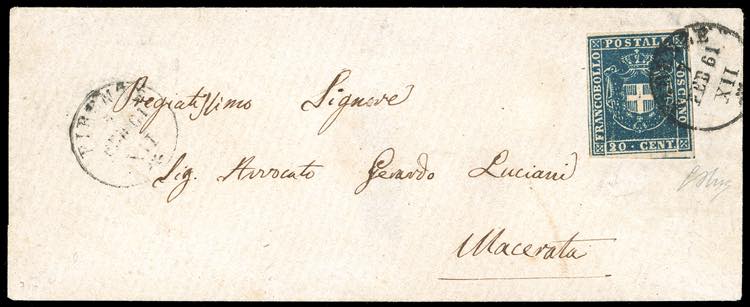 1861 - 20 cent. azzurro (20), ... 