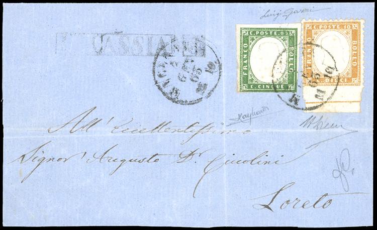 1863 - 10 cent. bistro giallastro, ... 