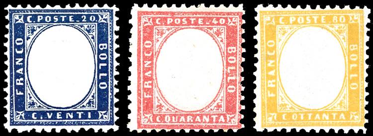 1862 - 20 cent. indaco, 40 cent. ... 