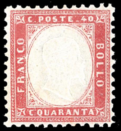 1862 - 40 cent. rosso carminio ... 