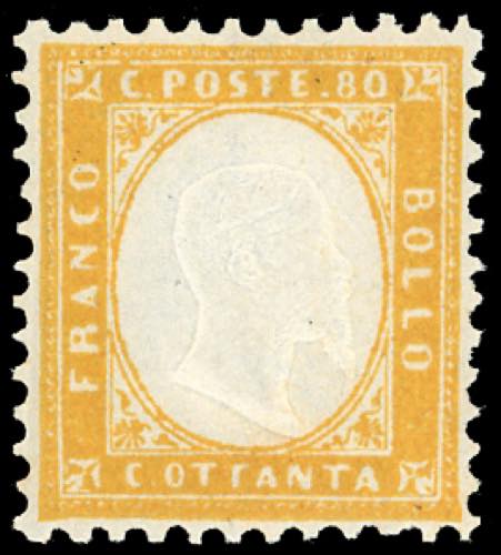 1862 - 80 cent. giallo arancio ... 