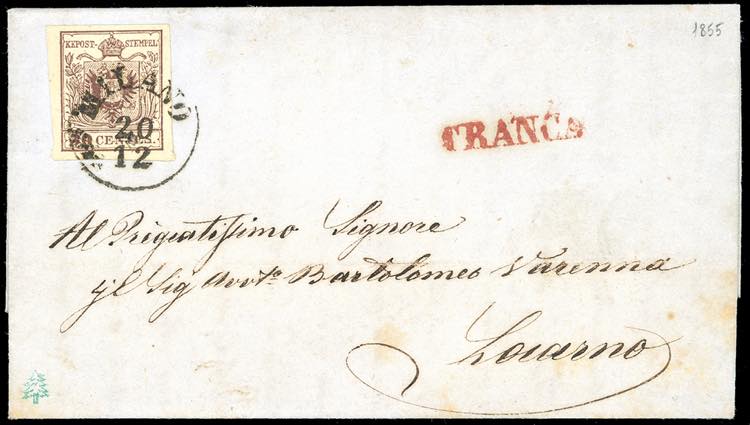 LOMBARDO VENETO-SVIZZERA 1855 - 30 ... 