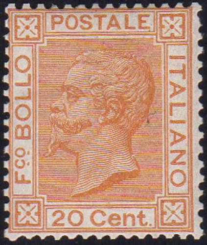 1877 - 20 cent. ocra arancio (28), ... 