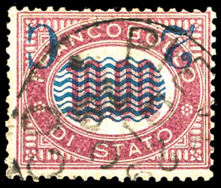 1878 - 2 cent. su 10 lire Servizio ... 