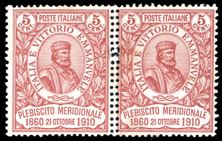 1910 - 5 + 5 cent. Garibaldi, ... 