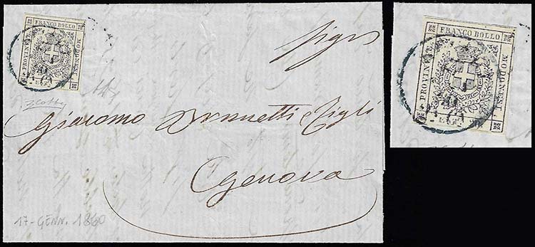 1860 - 20 cent. ardesia violaceo, ... 