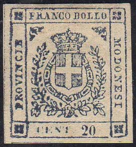1859 - 20 cent. ardesia violaceo, ... 
