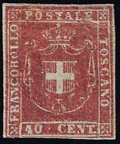 1859 - 40 cent. carminio (21), ... 