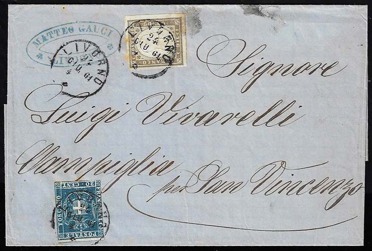 1861 - 20 cent. azzurro, ... 