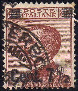 1924 - 7 1/2 su 85 cent., I tipo, ... 