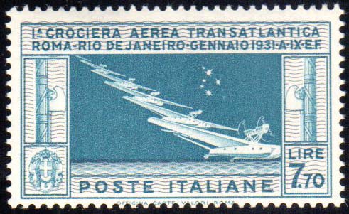 1930 - 7,70 lire Crociera Balbo ... 