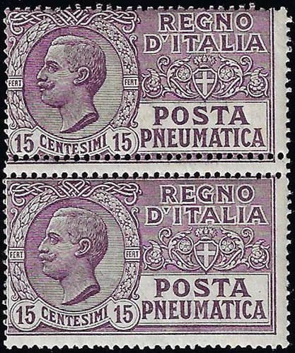 1913 - 15 cent., coppia verticale ... 