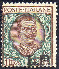 1922 - 1 lira, soprastampa BLP del ... 