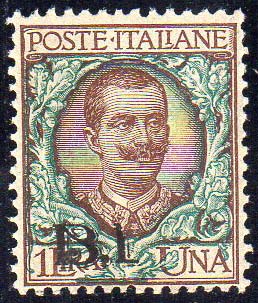 1922 - 1 lira, soprastampa BLP del ... 