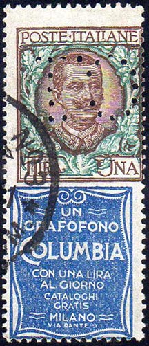 1924 - 1 lira Columbia, vignetta ... 