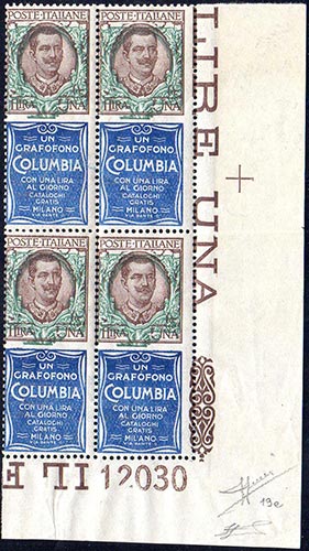 1924 - 1 lira Columbia, ornato ... 