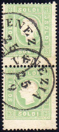 1862 - 3 soldi verde giallo (35), ... 