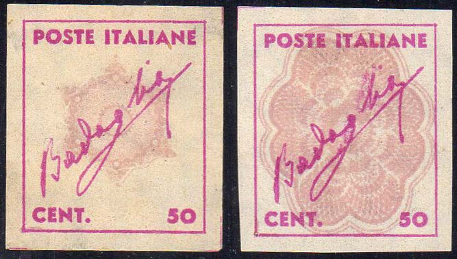 1944 - 50 cent. Badoglio, due ... 