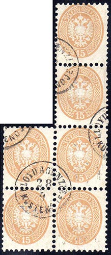 1864 - 15 soldi dent. 9 1/2 (45L), ... 