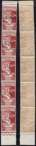 1922 - 25 cent. bruno rosso, ... 