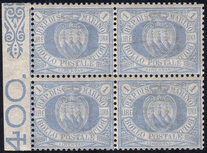 1894 - 1 lira oltremare Stemma ... 